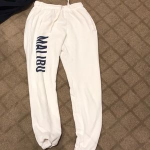 brandy malibu white sweatpants